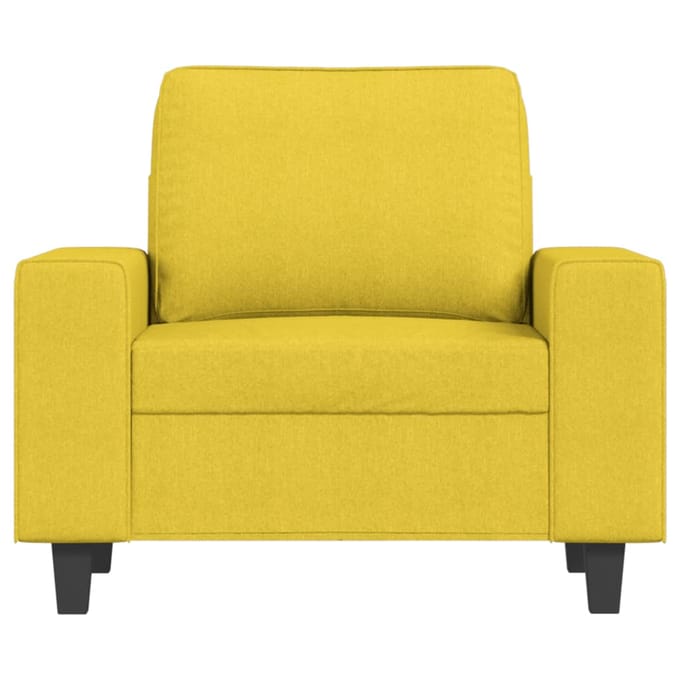 vidaXL Fauteuil 60 cm stof lichtgeel