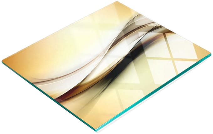 Decoratieve glazen serveerplank voor snacks, abstract ontwerp, 60x52 cm