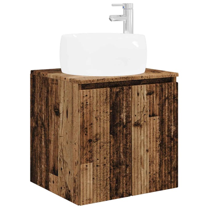 vidaXL - Wandgemonteerde - wastafel - van - een - meubel - Oud - hout