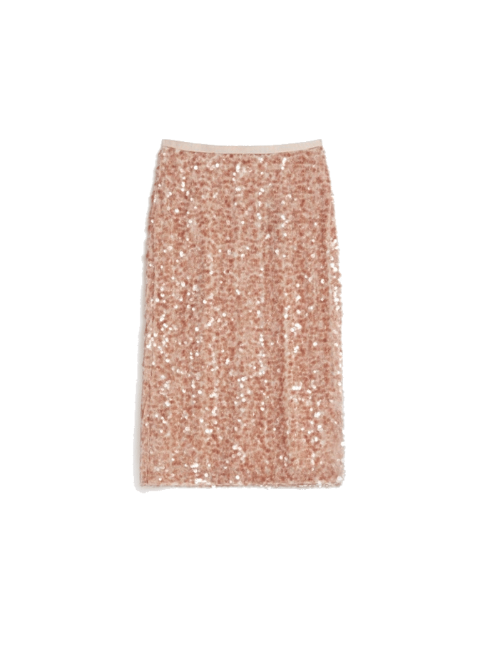 rok met sequin naakte vrouw