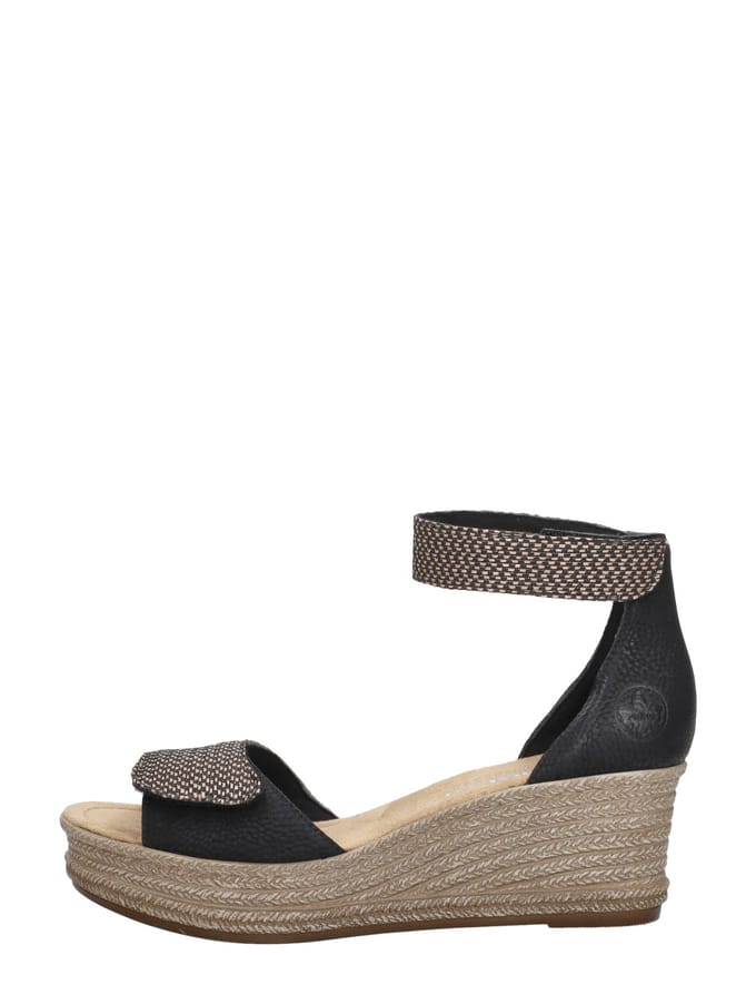 Rieker Sandalen Hak Sandalen Hak - Zwart - Maat 42