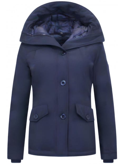 Getailleerde Korte Winterjas Dames - 503 - Blauw
