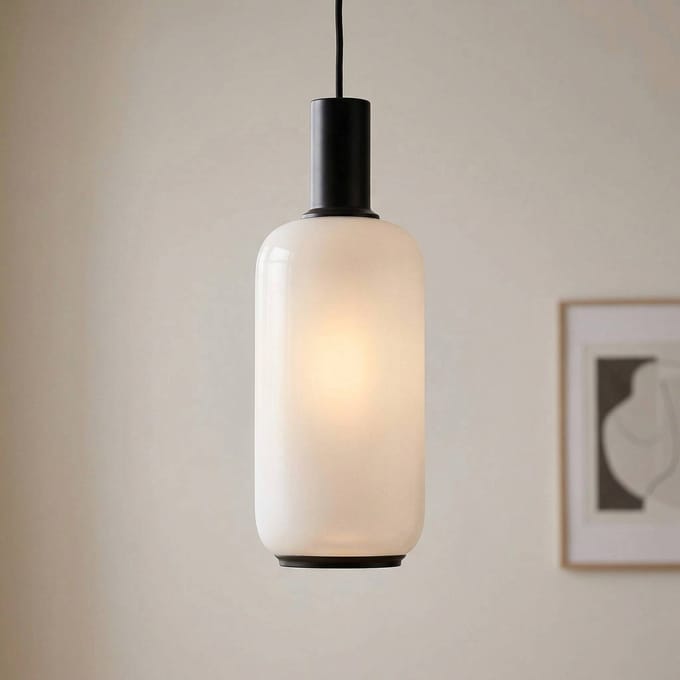 Euluna Hanglamp Milano, 1-lamp, cilindervormig, wit