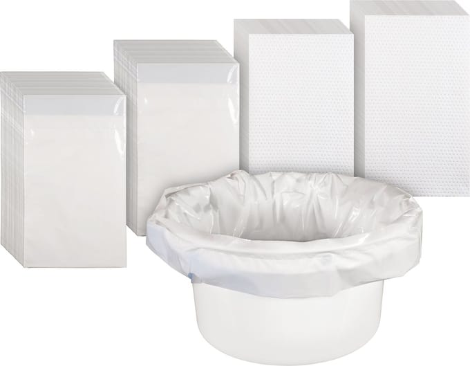 Toiletemmer zakken - Absorberende pads doos van 50 stuks - Wit