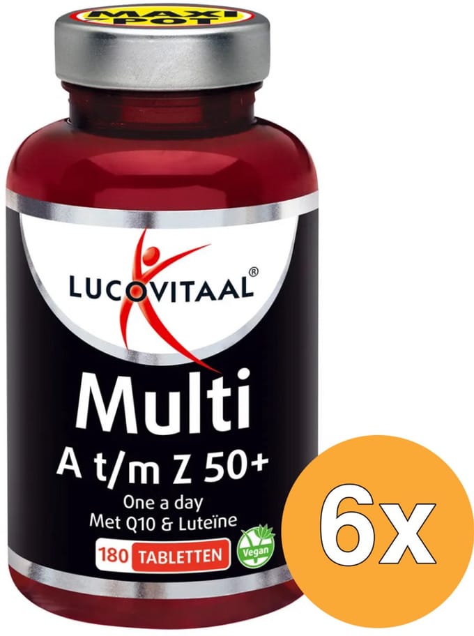 6x Lucovitaal Multi A-Z 50+ (180 tabletten)