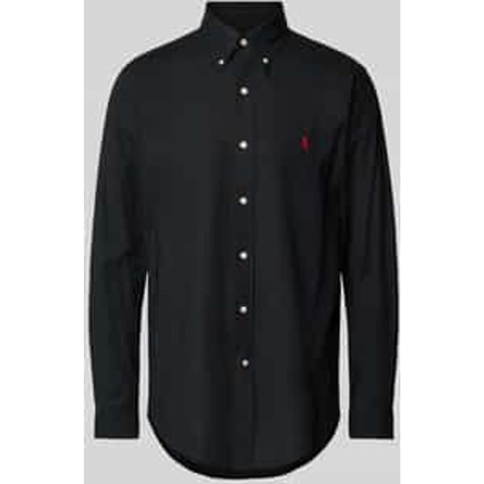 Custom fit vrijetijdsoverhemd met logostitching