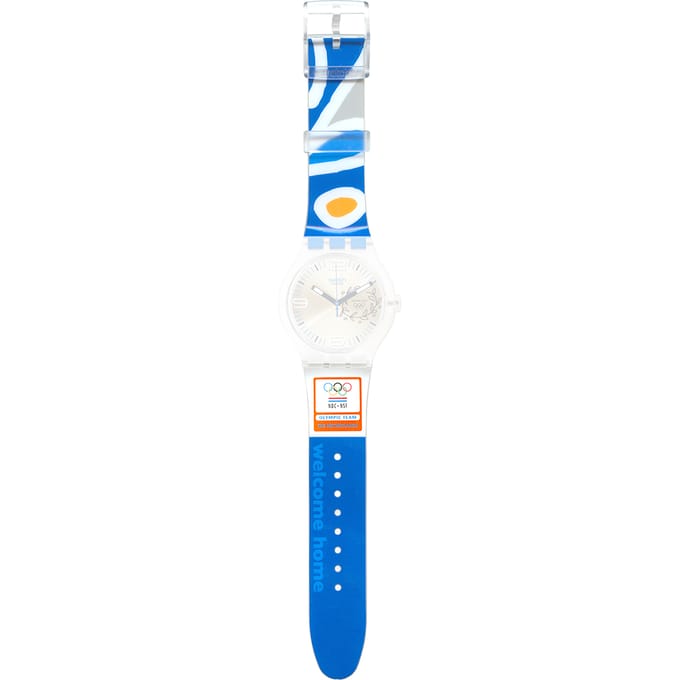 Swatch Plastic - X-Large - SUD ASUDK106M NOC Athens 2004 Netherlands Strap band