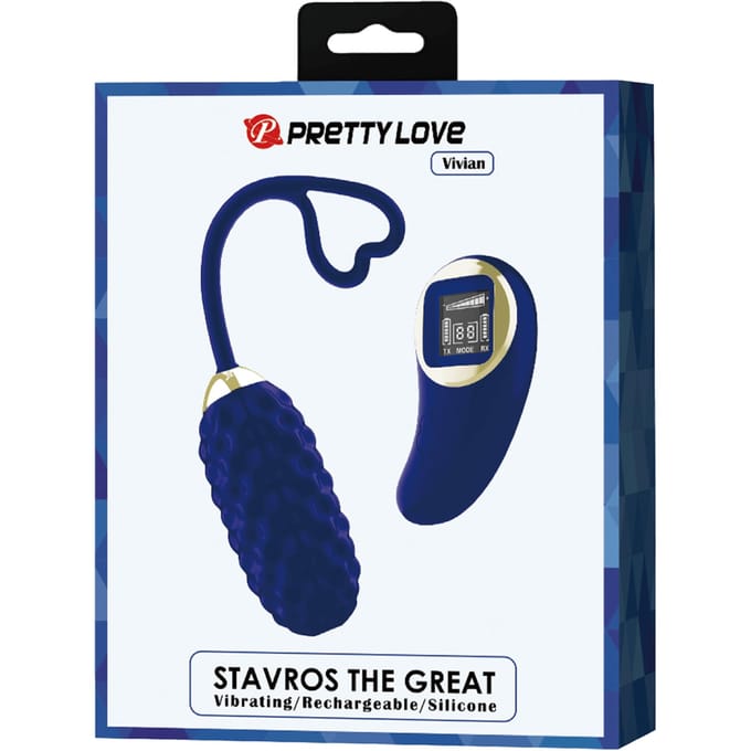 Pretty Love - Vivian - Vibrerend Eitje - Afstandsbediening met LCD Display - Donkerblauw