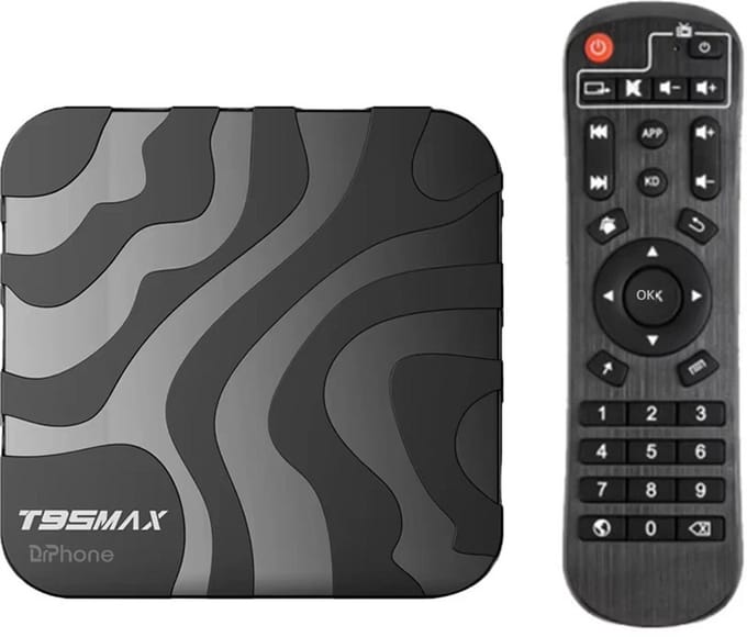DrPhone GPU19 Android 12 TV Box – 8K Ultra HD – WiFi 6 – Bluetooth 6.X – HDR10 – Allwinner H618 – 4GB RAM + 64GB Opslag - Zwart