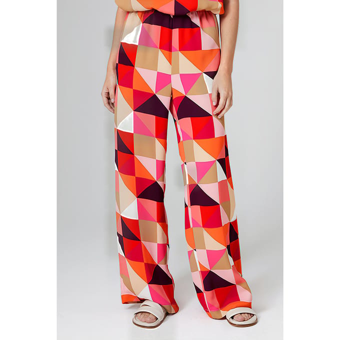 TRVL DRSS Wide Pants Blossom Maat: S | Wijde Broeken Outlet | Dames