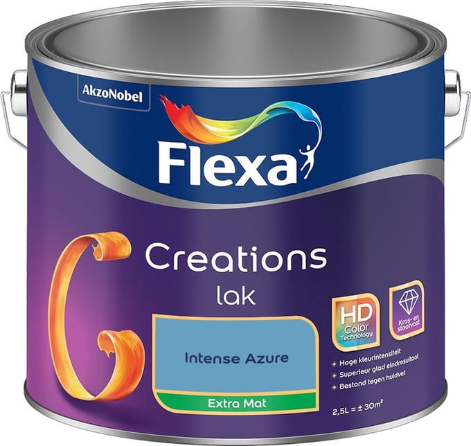 Flexa - Creations Lak Extra Mat - Intense Azure - Mengverf - 2,5 L