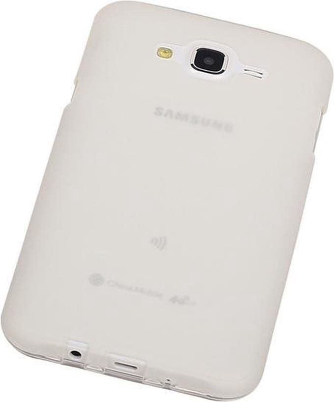 Samsung Galaxy J5 TPU Hoesje Transparant Wit � Back Case Bumper Hoes Cover