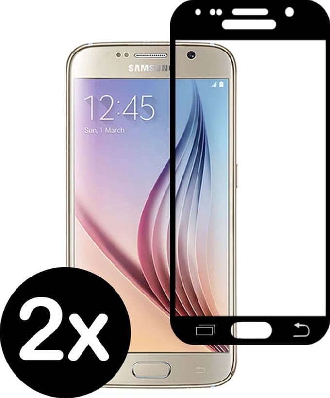 Smartphonica Screenprotector voor Samsung Galaxy S6 Edge van glas - 2 stuks geschikt voor Samsung Galaxy S6 Edge