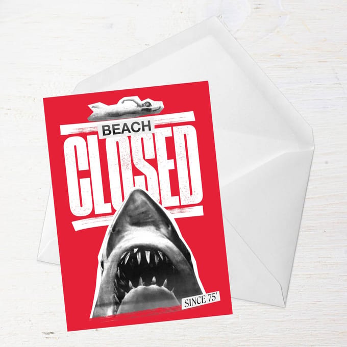 Jaws Beach Closed Greetings Card - Standard Card
