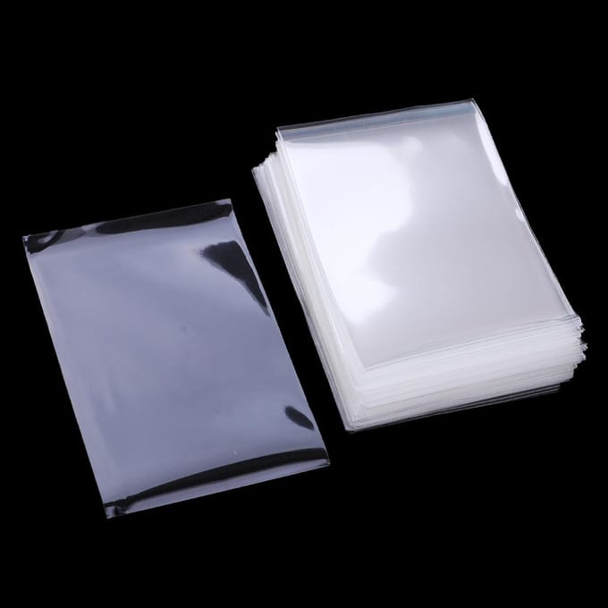 100 stks/pak Kaarthoezen Protector Beschermend Transparant 60x90mm 60x90mm schoon