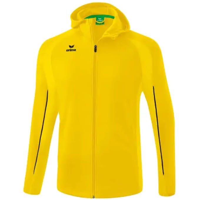 Erima Liga Star Trainingsjack Met Capuchon Heren - Zwart / Geel | Maat: M