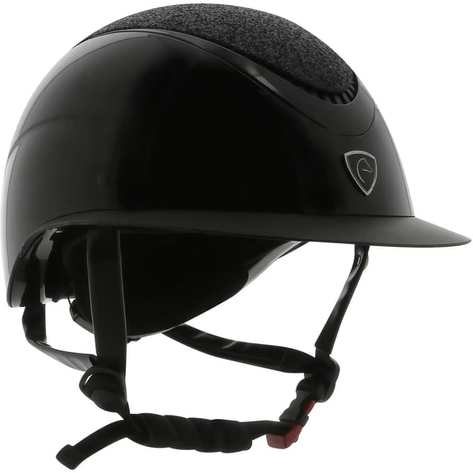 EQUITHEME WINGS SHINY VEILIGHEIDSHELM MET MIPS Zwart-zwart
