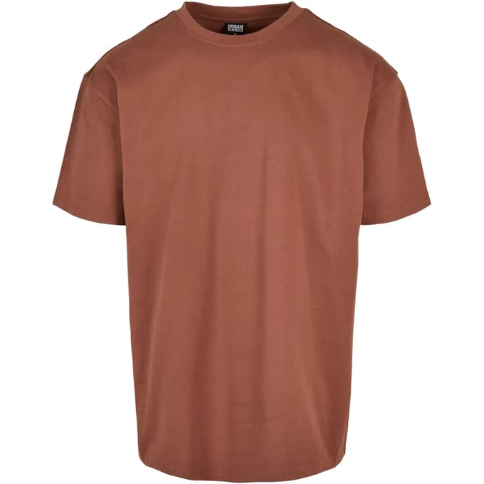 Urban Classics - Heavy Oversized Heren T-shirt - L - Bruin