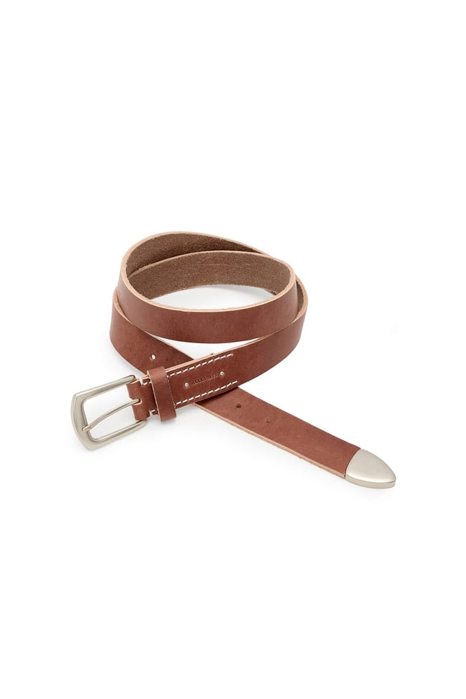 AllSaints Reed Belt Bitter Brown Größe: W38 | Gürtel Outlet | Herren | Braun