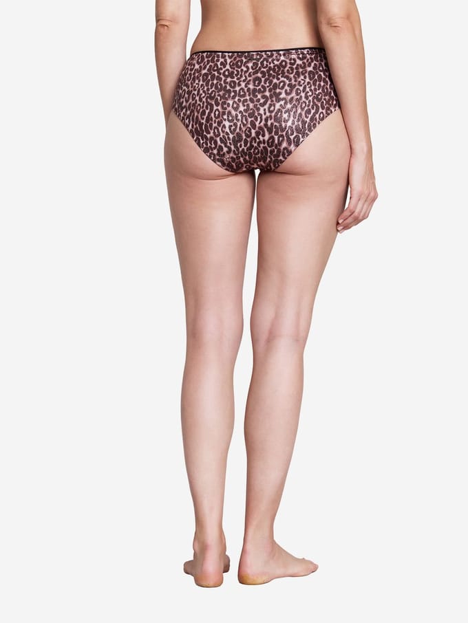 Mid waist bikinibroekje in dierenlook