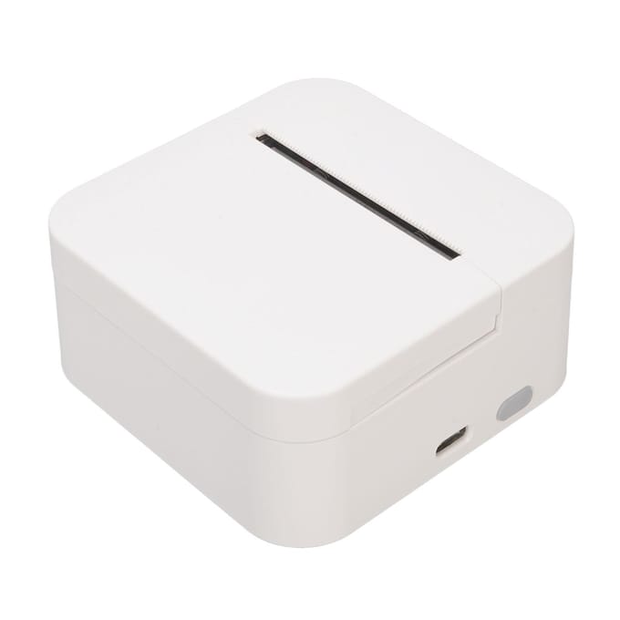 Mini Thermische Stickerprinter Bluetooth Draagbaar Zakformaat voor Label Journal Memo Notities Foto Studie white