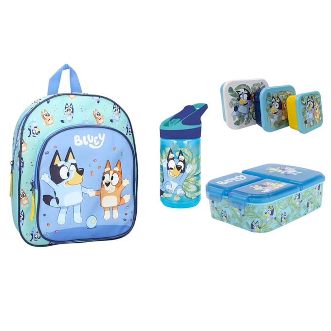 Bluey schoolset; rugzak en lunchset