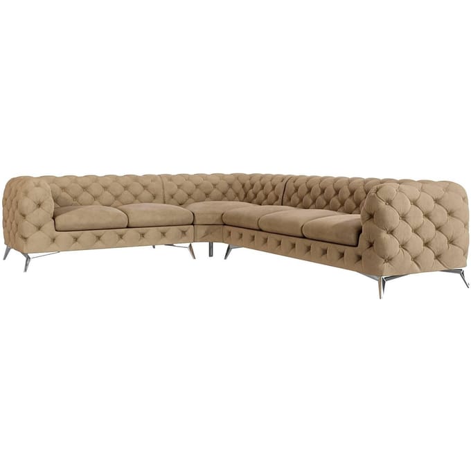 5-zitshoekbank Nora links velvet | Ropez