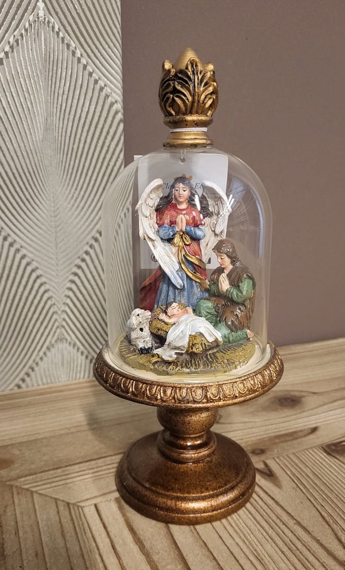 Mix en Match - Ornament - Kerst - Kerststal - Brocante - Stolp - Maat S - 21x9cm