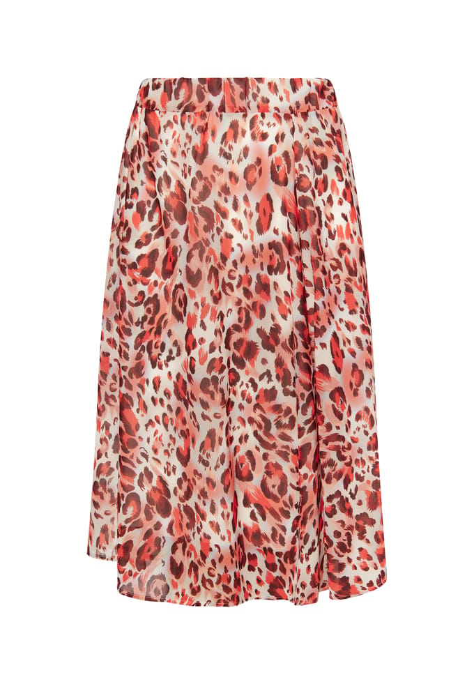 Faina Rok met luipaardprint Dames Rood Veelkleurig