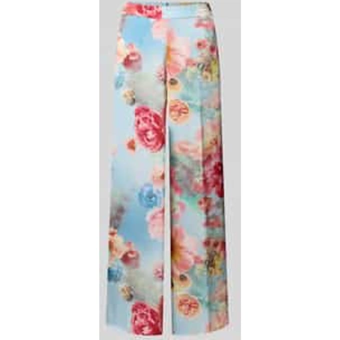 Broek in all-over look met elastische band