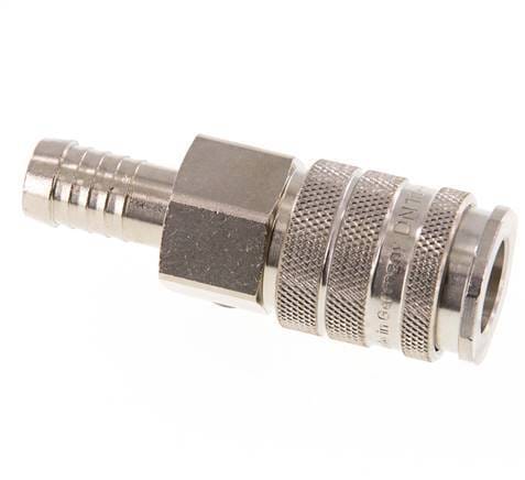 Vernikkeld Messing DN 10 Luchtkoppeling Snelkoppeling 13 mm Slangpilaar Double Shut-Off