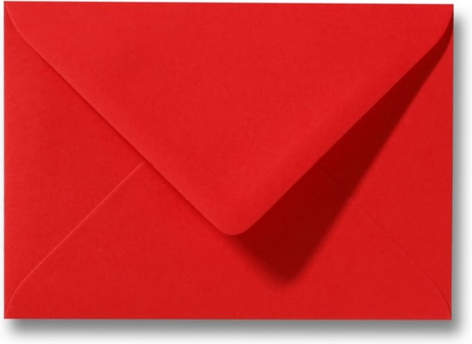 Envelop 9 x 14 Koraalrood, 100 stuks