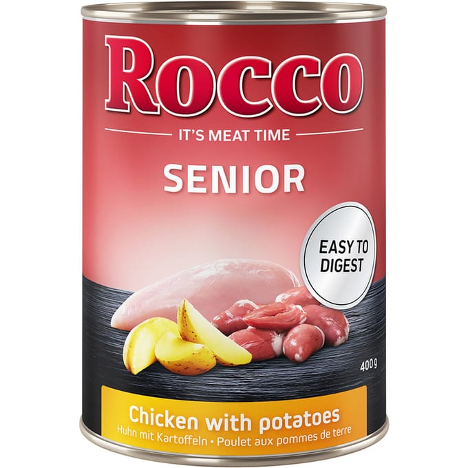 6x400g Senior Senior Kip & Aardappelen Rocco Hondenvoer