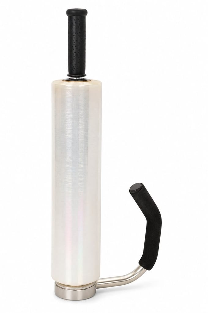 Handwikkelfolie dispenser - chroom - verstelbaar - 50 cm
