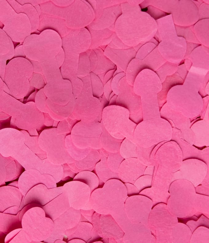 Confetti shooter 40 cm - Penis - papier - vrijgezellenfeest