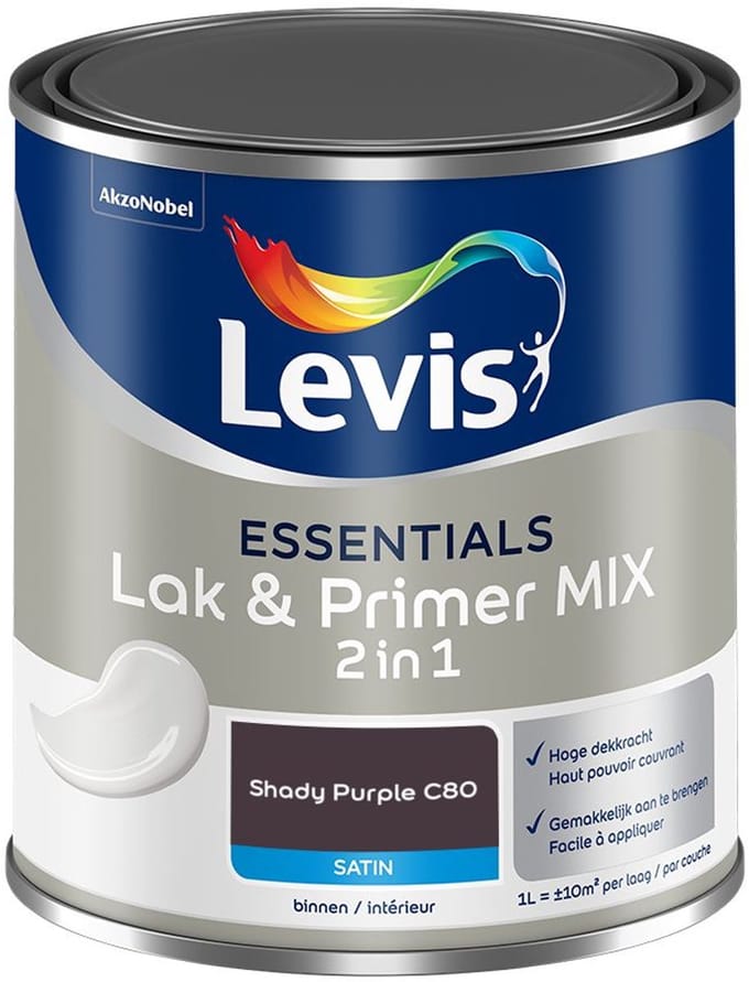 Levis - Essentials Lak & Primer Mix - Shady Purple C80 - Mengverf - 1 L