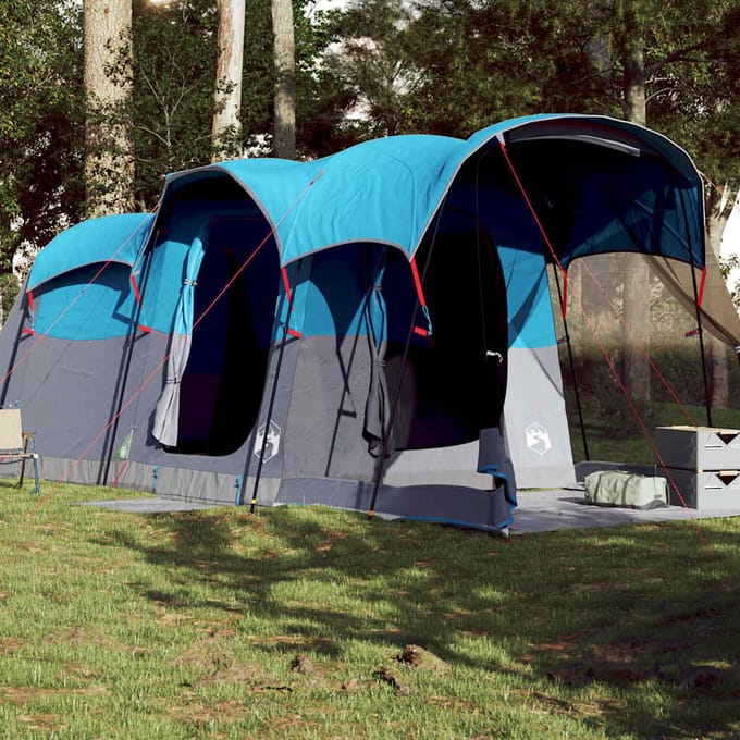 vidaXL - Tunneltent - voor - gezin - 8-persoons - waterdicht - blauw