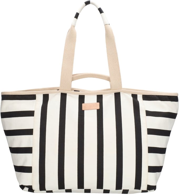 Zebra Trends Richelle Strandtas - Ritssluiting - Schoudertas - Ritsvak - Shopper - Zomertas - Beach - Zwart Wit