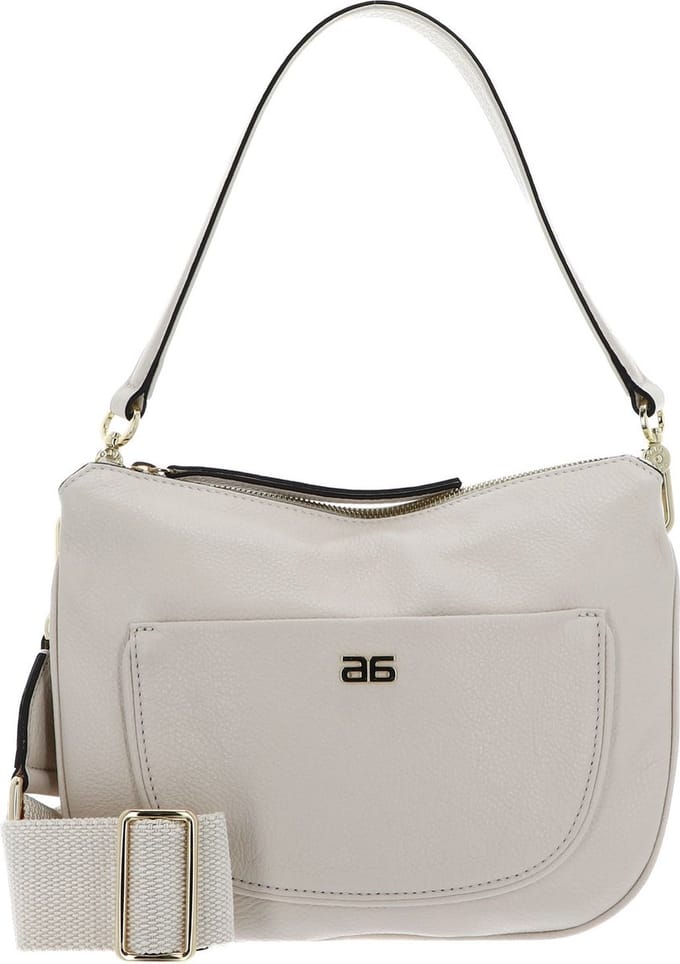 abro Leren Schoudertas Leather Dalia Hobo Bag Clara Beige Crème