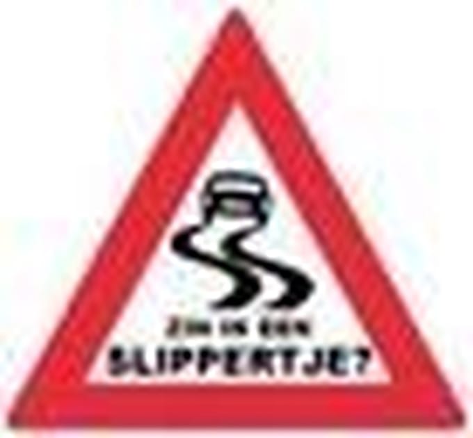 Miko verkeersbord - Zin in een slippertje?