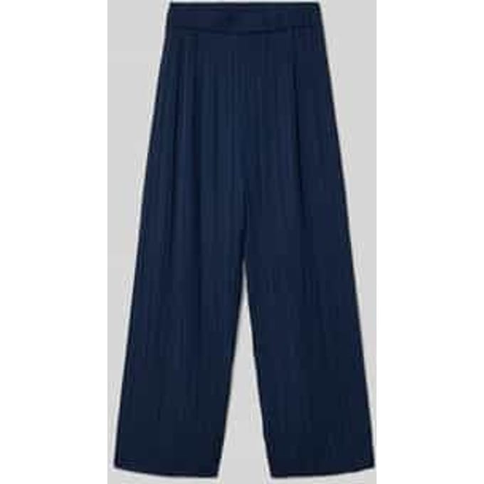 Regular Fit wijde broek in plissélook