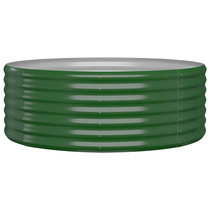 vidaXL - Plantenbak - 100x100x36 - cm - gegalvaniseerd - staal - groen