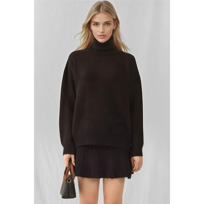 Gestructureerde Oversized Coltrui Brei Set