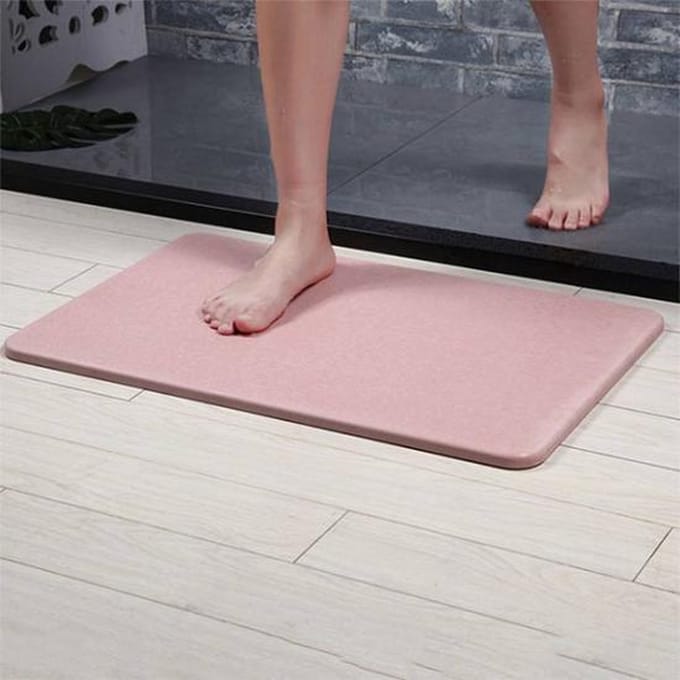 Sneldrogende Badmat Anti-Slip Roze - Harde Badplank