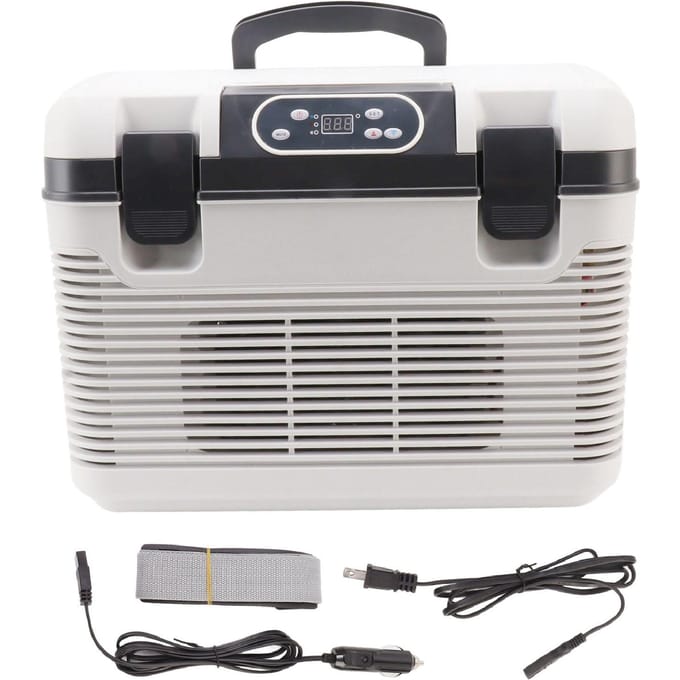 Réfrigérateur de voiture 12 24 volts Portable 19L Congélateur de voiture Mini réfrigérateur pour camping-car Camping Utilisation domestique Prise US black