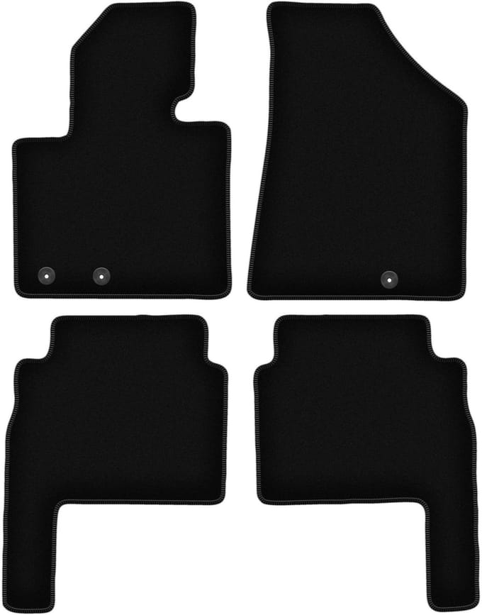 BASIC zwarte veloursmatten voor: Kia Sorento II SUV (2009-2015)
