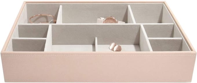 Supersize Sieradendoos met Accessoirelaag in Blush Roze