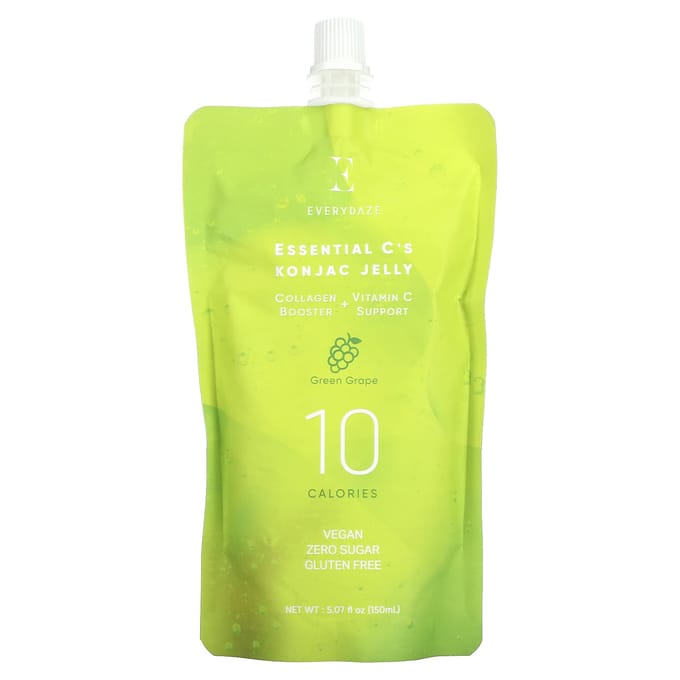 Gelée de Konjac Essential C, Saveur Raisin Vert, 150 ml(5,07 fl oz)