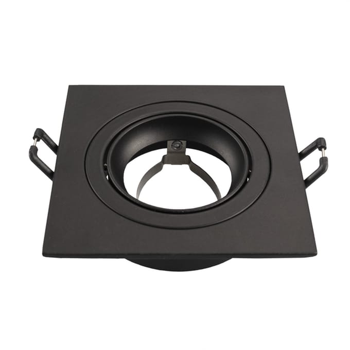Ledvion - 1X LED Inbouwspot Sevilla - Zwart - Ø92 mm - GU10