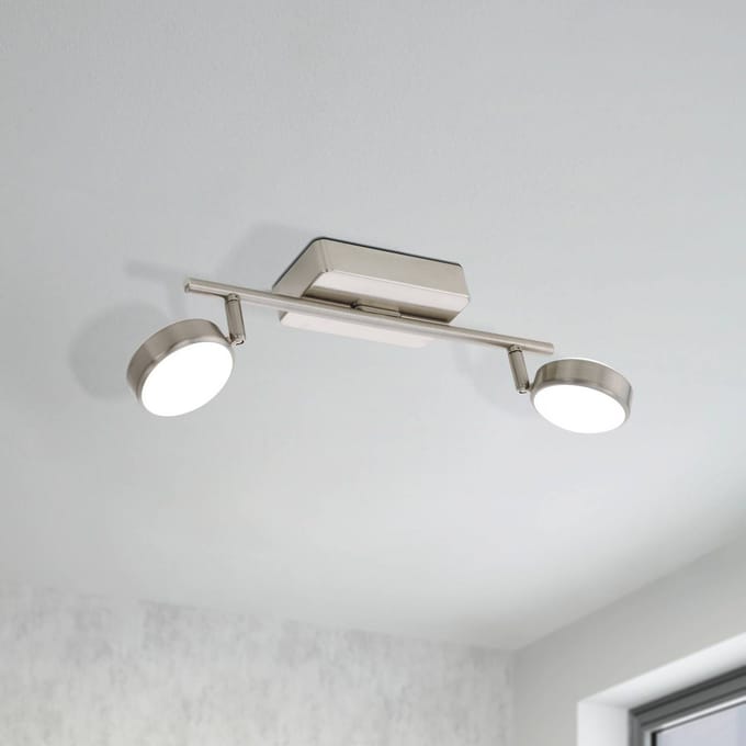 EGLO Connect Corropoli-C Opbouwspot - 2lichts - Nikkel - LED - WIt